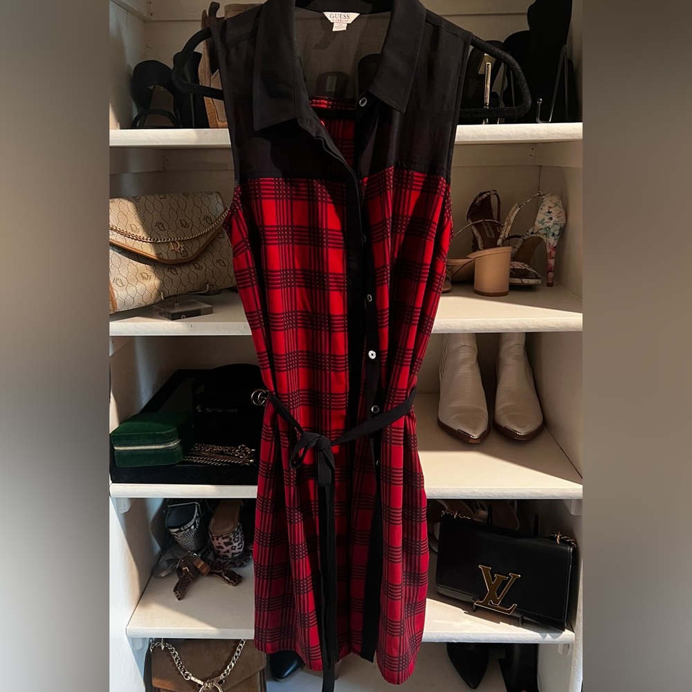 Guess plaid sheer cover